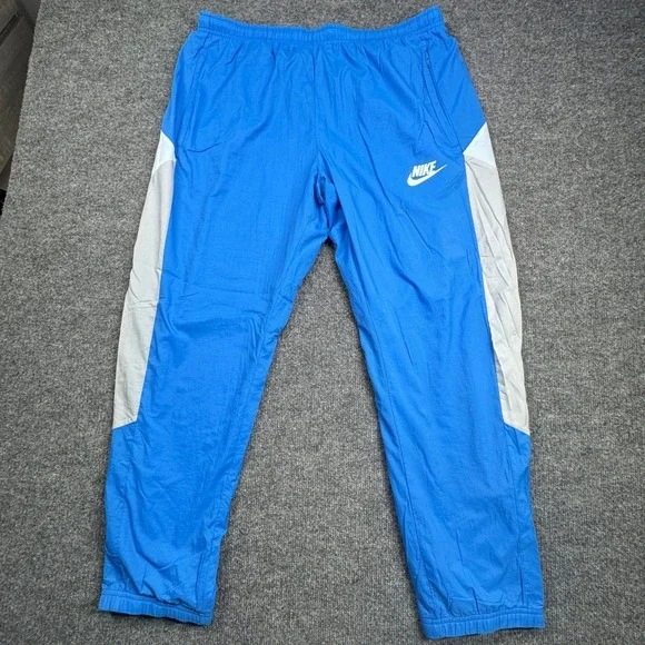 Nike Track Pants Mens XL Blue 1990 Reissue Windbreaker Mesh Lined Swoosh - Picture 1 of 9